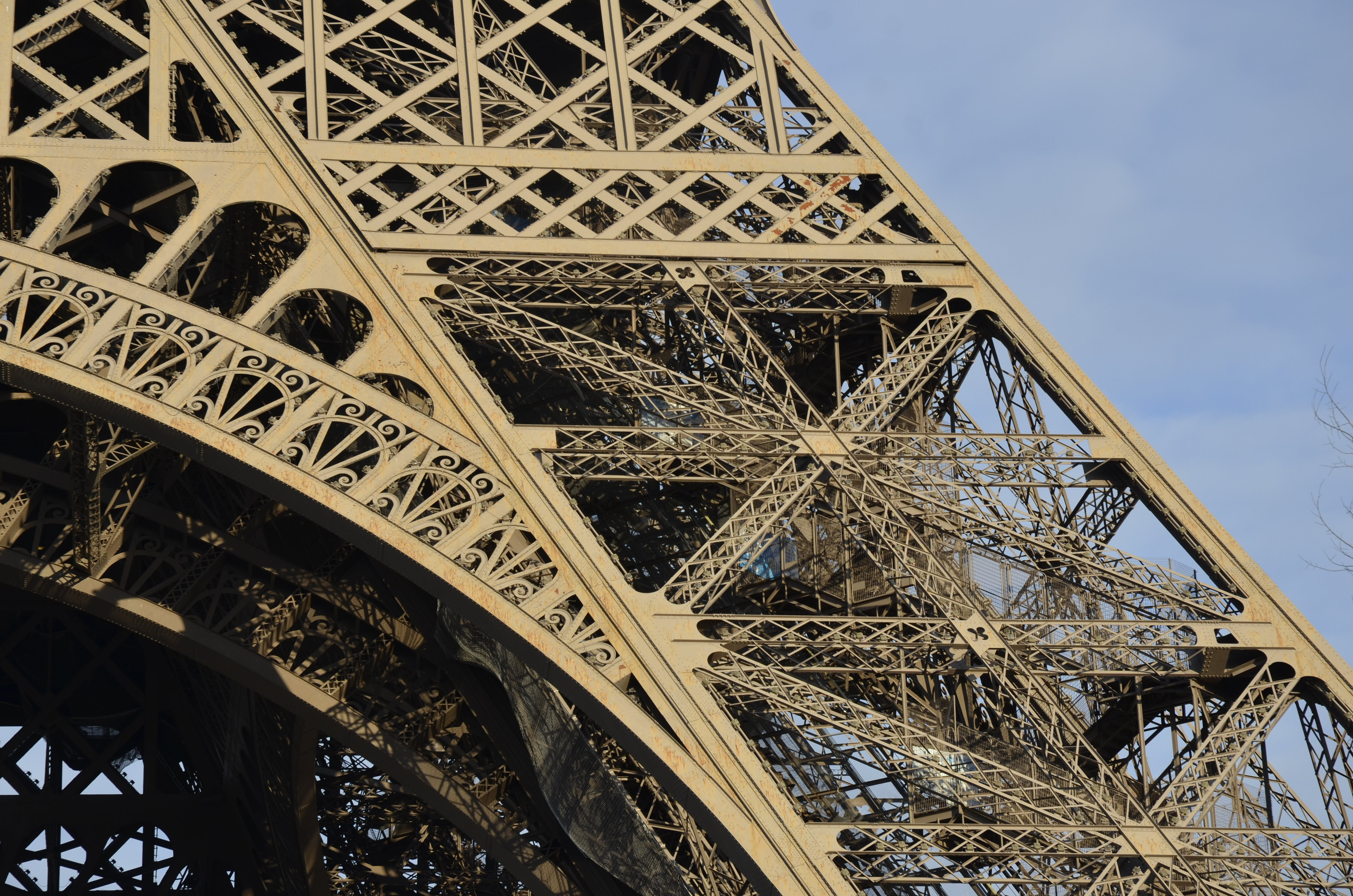 Eiffel Tower Exterior at Night
